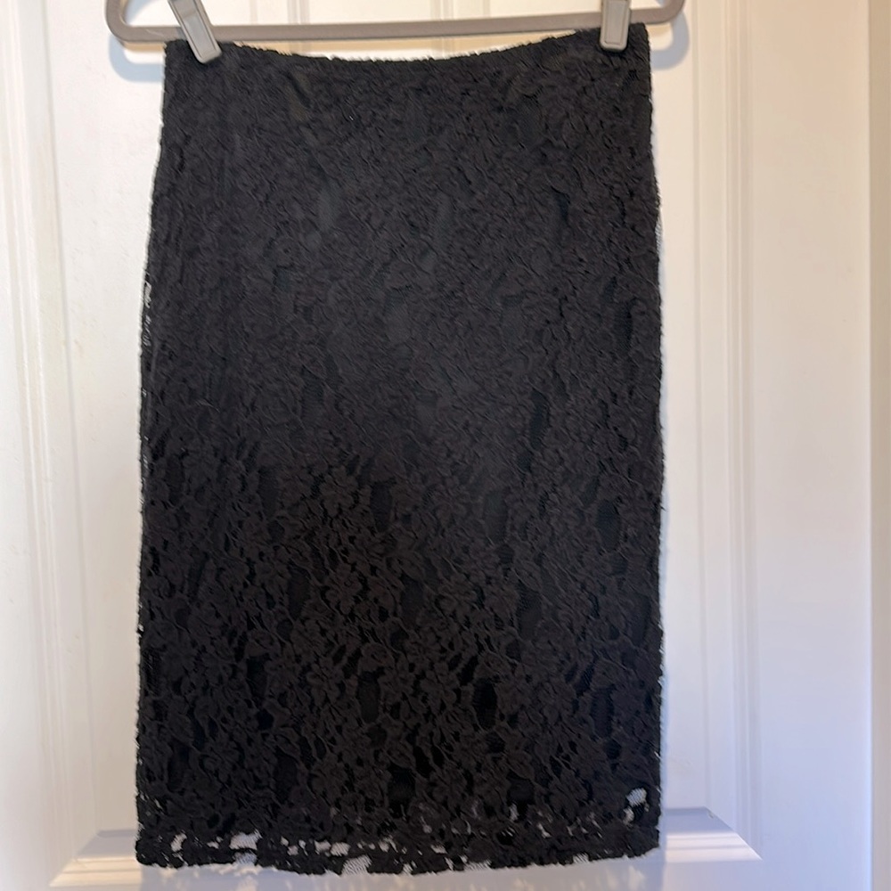 Women’s Black Lace Pencil Skirt Size L